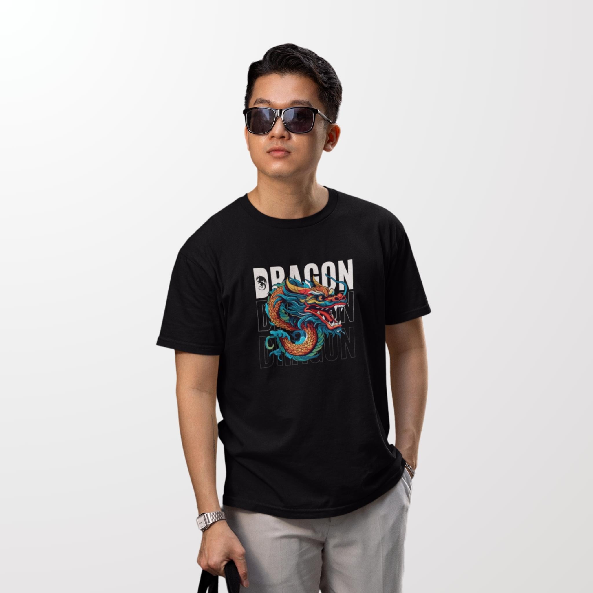 Dragon Printed  Classic Crew T-Shirt