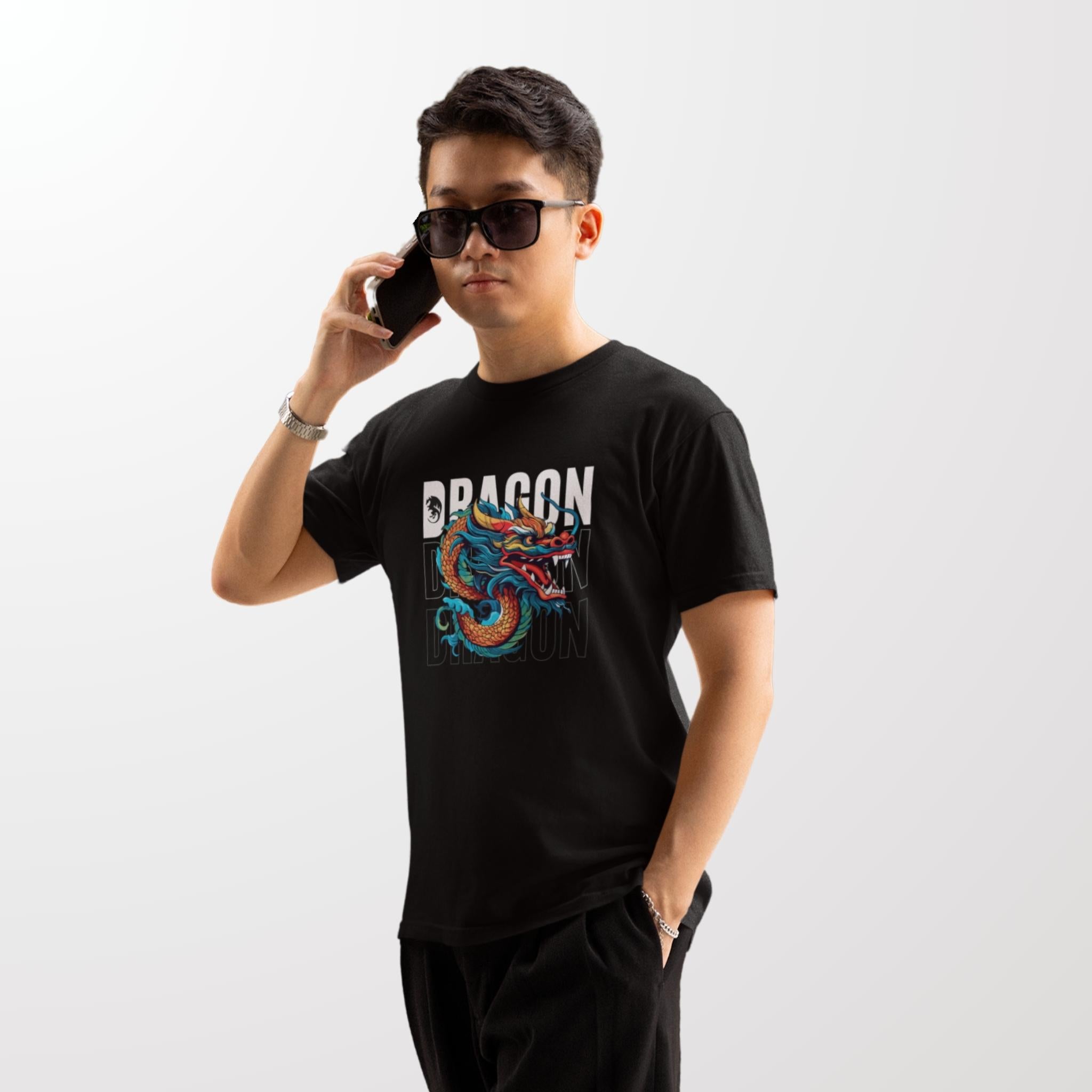 Dragon Printed  Classic Crew T-Shirt