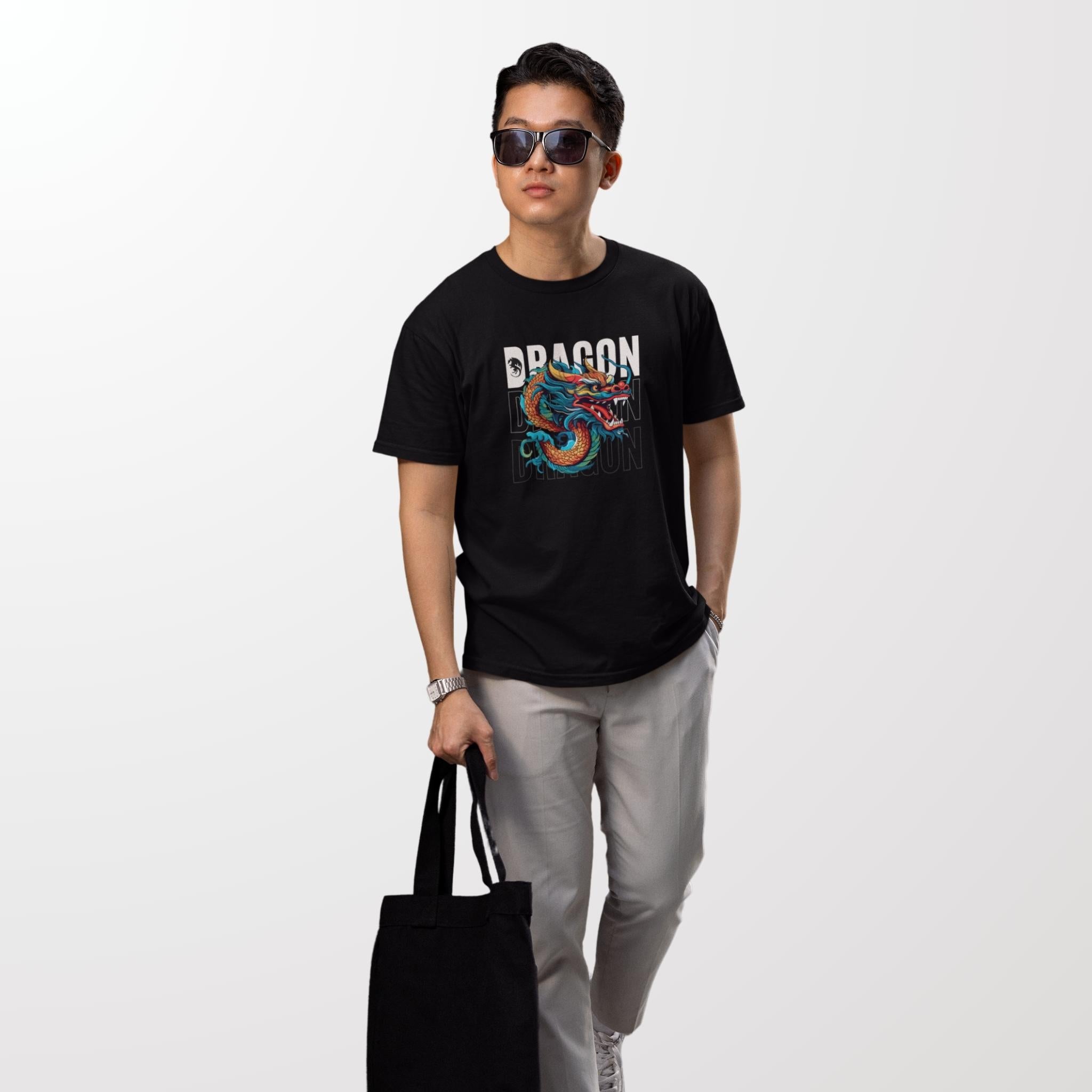 Dragon Printed  Classic Crew T-Shirt